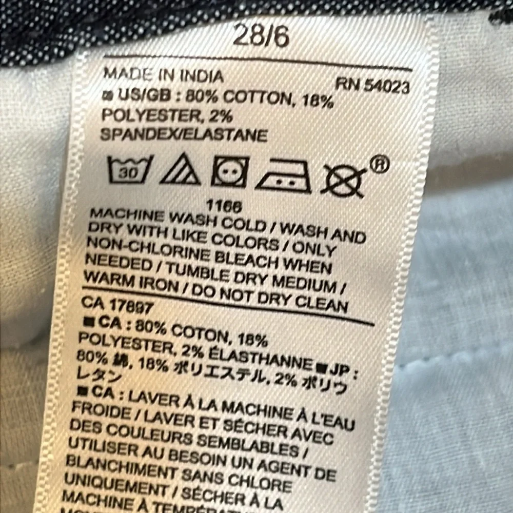Banana Republic Chino Trouser Bermuda Shorts Cotton Blend Size 6 Blue Excellent - Picture 6 of 6